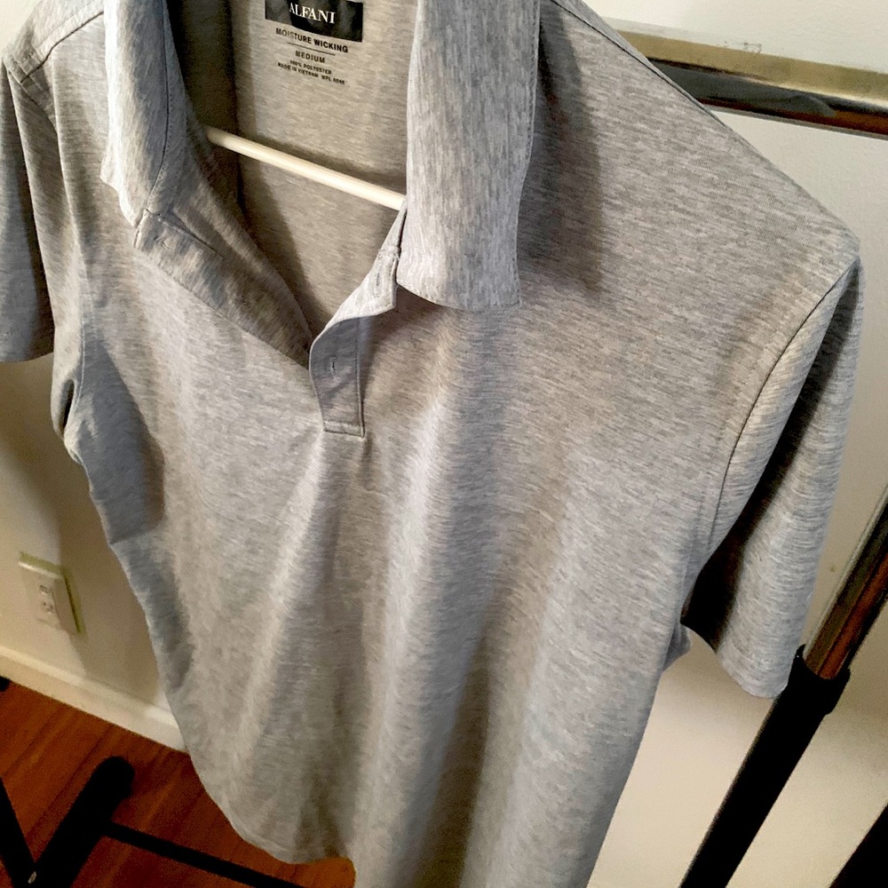 Alfani silver slick polo